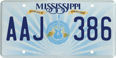 MS license plate AAJ386