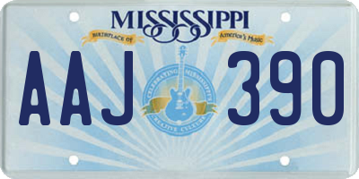 MS license plate AAJ390