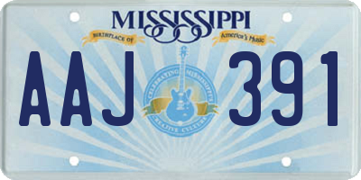 MS license plate AAJ391