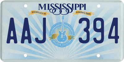 MS license plate AAJ394