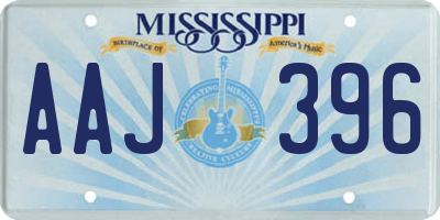 MS license plate AAJ396