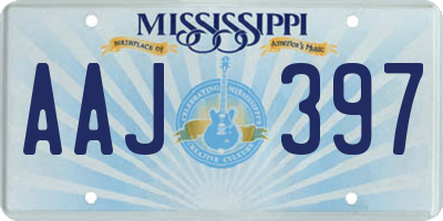 MS license plate AAJ397