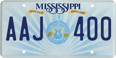 MS license plate AAJ400