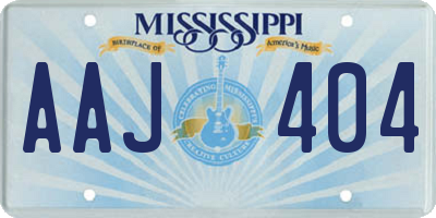MS license plate AAJ404