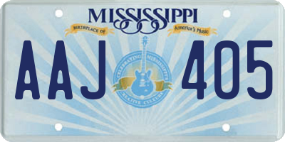 MS license plate AAJ405
