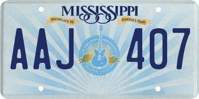 MS license plate AAJ407