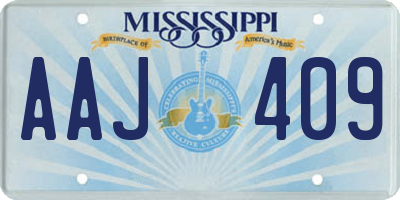 MS license plate AAJ409
