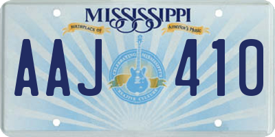 MS license plate AAJ410