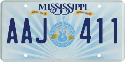 MS license plate AAJ411