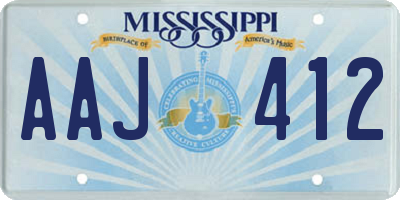 MS license plate AAJ412