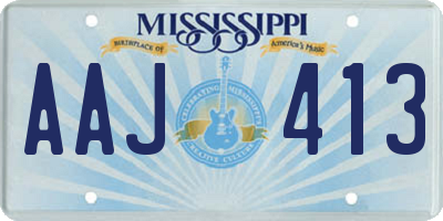 MS license plate AAJ413