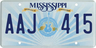 MS license plate AAJ415