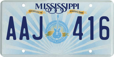 MS license plate AAJ416