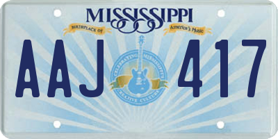 MS license plate AAJ417