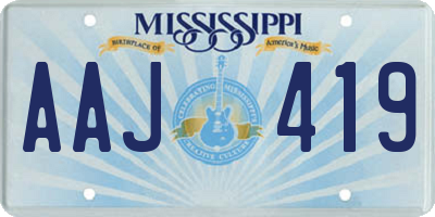 MS license plate AAJ419