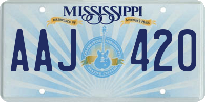 MS license plate AAJ420