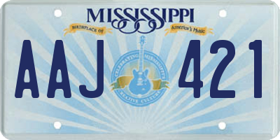 MS license plate AAJ421