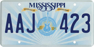 MS license plate AAJ423