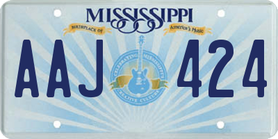 MS license plate AAJ424