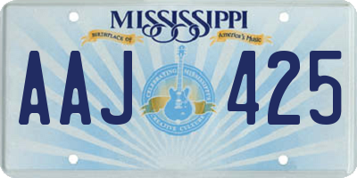 MS license plate AAJ425