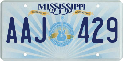 MS license plate AAJ429