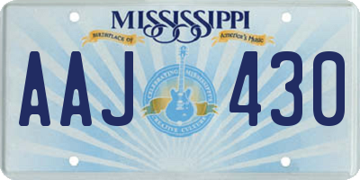 MS license plate AAJ430