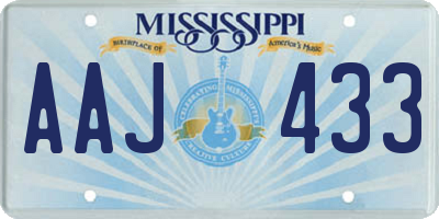 MS license plate AAJ433