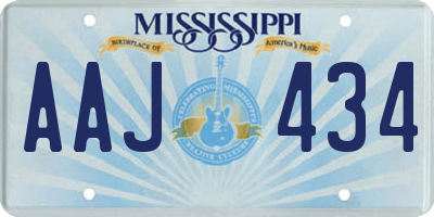 MS license plate AAJ434