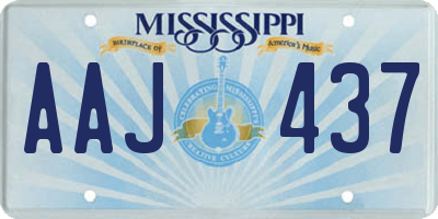 MS license plate AAJ437