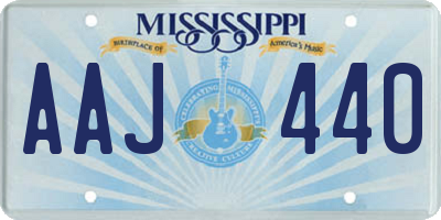 MS license plate AAJ440