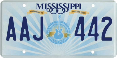 MS license plate AAJ442