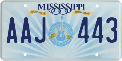 MS license plate AAJ443