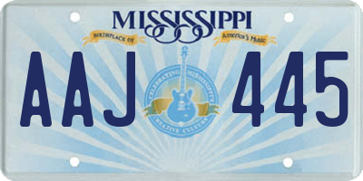 MS license plate AAJ445