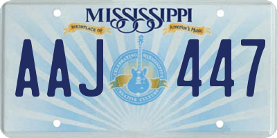 MS license plate AAJ447