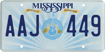 MS license plate AAJ449