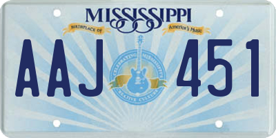 MS license plate AAJ451