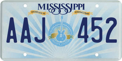 MS license plate AAJ452