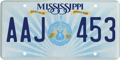 MS license plate AAJ453
