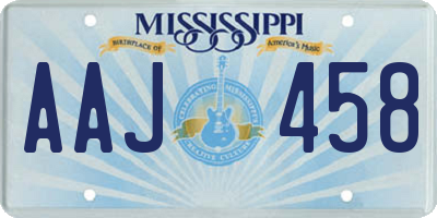 MS license plate AAJ458