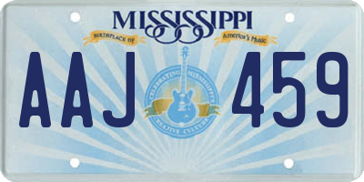 MS license plate AAJ459