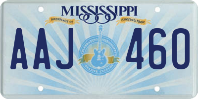 MS license plate AAJ460