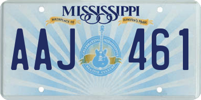 MS license plate AAJ461