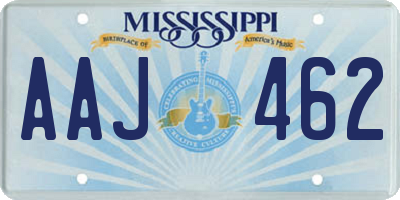 MS license plate AAJ462