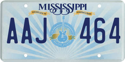 MS license plate AAJ464