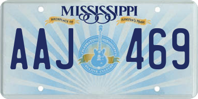 MS license plate AAJ469