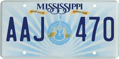 MS license plate AAJ470