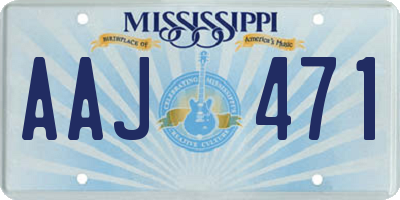 MS license plate AAJ471