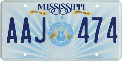 MS license plate AAJ474