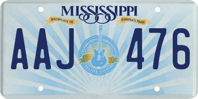 MS license plate AAJ476