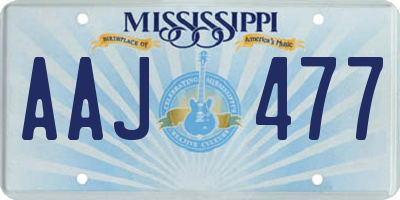MS license plate AAJ477